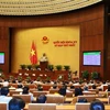 Quốc hội thông qua Nghị quyết về Chương trình giám sát của Quốc hội năm 2022. (Ảnh: Phương Hoa/TTXVN)