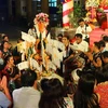 Lưu học sinh Lào đón Tết cổ truyền Bunpimay 2021 tại Huế. (Ảnh: Tường Vi/TTXVN)