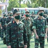 Lực lượng quân y gồm các bác sỹ, y tá, điều dưỡng thuộc Học viên Quân y, Bệnh viện Quân y 103 và Viện Quân y 7 (Quân khu 3) lên đường làm nhiệm vụ tại TP Hồ Chí Minh và tỉnh Bình Dương ngày 6/8. (Ảnh: Trọng Đức/TTXVN)