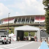 Một cổng vào sân vận động quốc gia ở thủ đô Tokyo. (Ảnh: Đào Thanh Tùng/TTXVN)