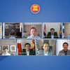 Các đại biểu dự Cuộc họp lần thứ 3/2021 của Ủy ban Điều phối Kết nối ASEAN (ACCC) theo hình thức trực tuyến ngày 25/8. (Ảnh: TTXVN phát)
