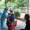 Lực lượng y tế lấy mẫu xét nghiệm sàng lọc cộng đồng tại xã Nghi Ân, thành phố Vinh (Nghệ An). (Ảnh: Văn Tý/TTXVN)