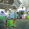 Hoạt động sản xuất tại công ty Ohashi Tekko Việt Nam khu công nghiệp Bình Xuyên, Vĩnh Phúc. (Ảnh: Hoàng Hùng/TTXVN)
