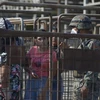 Thân nhân của các tù nhân hỏi tin tức sau vụ bạo động tại nhà tù ở Guayaquil, Ecuador, ngày 28/9. (Ảnh: AFP/TTXVN)