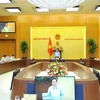 Phó Chủ tịch Thường trực Quốc hội Trần Thanh Mẫn phát biểu tại cuộc họp. (Ảnh: Minh Đức/TTXVN)