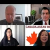 Hội thảo trực tuyến với chủ đề “Quốc hội lần thứ 44 của Canada và Chính sách châu Á”. (Ảnh: Nguyễn Viết Tuân/TTXVN)