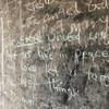 Tấm bảng trong lớp học tại trường Tiểu học Bentiu B, Nam Sudan (Ảnh: NVCC)