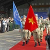 Từ 2014 đến nay, Việt Nam đã cử 56 sỹ quan tham gia lực lượng gìn giữ hòa bình Liên hợp quốc theo hình thức cá nhân và 189 cán bộ, nhân viên thuộc đội hình Bệnh viện dã chiến cấp 2, số 1, 2 và 3. (Ảnh: TTXVN)