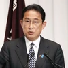 Thủ tướng Nhật Bản Fumio Kishida phát biểu tại cuộc họp báo ở Tokyo ngày 1/11. (Ảnh: Kyodo/TTXVN)