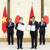Lễ trao văn kiện hợp tác giữa hai nước Việt Nam và Nhật Bản
