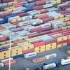 Hàng hóa tại cảng container ở Hamburg (Đức). (Ảnh: Reuters/TTXVN)