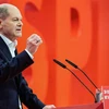 Tân Thủ tướng Đức Olaf Scholz phát biểu tại Đại hội đảng của Dân chủ Xã hội (SPD). (Ảnh: AFP/TTXVN)