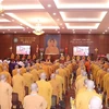 Quang cảnh Hội nghị tổng kết công tác Phật sự năm 2021 của Giáo hội Phật giáo Việt Nam Thành phố Hồ Chí Minh. (Ảnh: Xuân Khu/TTXVN)