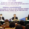 Bộ trưởng Ngoại giao Bùi Thanh Sơn trao đổi với phóng viên, đại diện các cơ quan thông tấn, báo chí về việc Việt Nam hoàn thành nhiệm kỳ Ủy viên không thường trực Hội đồng Bảo an Liên hợp quốc nhiệm kỳ 2020-2021. (Ảnh: Lâm Khánh/TTXVN)