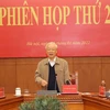 Tổng Bí thư Nguyễn Phú Trọng phát biểu kết luận Phiên họp thứ 21. (Ảnh: Trí Dũng/TTXVN)
