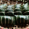 Bánh chưng gù đen là đặc sản của đồng bào các dận tộc tại tỉnh Lào Cai. (Ảnh: Quốc Khánh/TTXVN)