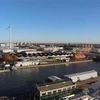 Một góc cảng Antwerp. (Ảnh: Hương Giang/TTXVN)
