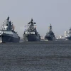 Các tàu chiến của Hải quân Nga. (Ảnh: AFP)