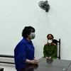 Bị cáo Lê Thị Thu Hương tại phiên tòa. (Nguồn: baovephapluat.vn)