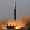 Một vụ thử tên lửa của Triều Tiên. (Ảnh minh họa: TTXVN phát)