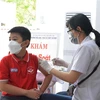 Tiêm vaccine cho học sinh tại Trường Tiểu học, THCS và THPT Victory (TP Buôn Ma Thuột. (Ảnh: Tuấn Anh/TTXVN)