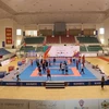 Đội tuyển karate Việt Nam tích cực tập luyện tại Nhà thi đấu tỉnh Ninh Bình. (Ảnh: Đức Phương/TTXVN)