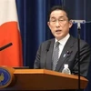 Thủ tướng Nhật Bản Fumio Kishida phát biểu tại cuộc họp báo ở Tokyo. (Ảnh: Kyodo/TTXVN)
