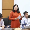 Đại biểu Quốc hội tỉnh Kiên Giang Nguyễn Thị Kim Bé phát biểu. (Ảnh: Doãn Tấn/TTXVN)