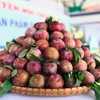 Sản phẩm mận hậu của huyện Mộc Châu, tỉnh Sơn La tại Festival trái cây và sản phẩm OCOP năm 2022. (Ảnh: Quang Quyết/TTXVN)