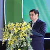Thủ tướng Phạm Minh Chính phát biểu tại lễ khai mạc Festival trái cây và sản phẩm OCOP Việt Nam năm 2022. (Ảnh: Dương Giang/TTXVN)