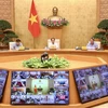 Phó Thủ tướng Lê Văn Thành chủ trì họp ứng phó với cơn bão số 1 (Chaba). (Ảnh: Lâm Khánh/TTXVN)