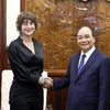 Chủ tịch nước Nguyễn Xuân Phúc tiếp Đại sứ Hà Lan Elsbeth Akkerman đến chào từ biệt. (Ảnh: Thống Nhất/TTXVN)
