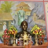 Bàn thờ cụ Nguyễn Thông tại nhà trưng bày Khu lưu niệm Nguyễn Thông. (Ảnh: Thanh Bình/TTXVN)