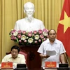 Chủ tịch nước Nguyễn Xuân Phúc phát biểu. (Ảnh: Lâm Khánh/TTXVN)