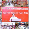 Thủ tướng Phạm Minh Chính phát biểu khai mạc hội nghị trực tuyến tại điểm cầu Chính phủ. (Ảnh: Dương Giang/TTXVN)