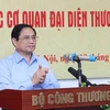 Thủ tướng Phạm Minh Chính phát biểu tại Hội nghị phát triển thị trường với hệ thống Thương vụ Việt Nam ở nước ngoài. (Ảnh: Dương Giang/TTXVN)