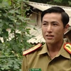 Đại úy Samsoiuk Saeangchanphet, Trạm trưởng Trạm Công an Nà Khạng (Công an Lào). (Ảnh: Hạnh Quỳnh/Vietnam+)