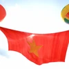 Thành phố Hồ Chí Minh dùng 2 khinh khí cầu lớn để kéo lá đại kỳ trên sông Sài Gòn. (Ảnh: Thu Hương/TTXVN)