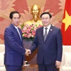 [Photo] Chủ tịch Quốc hội Vương Đình Huệ tiếp Đô trưởng Phnom Penh