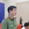 Đại tá Trịnh Ngọc Quyên, Giám đốc Công an tỉnh Bình Dương phát biểu tại buổi họp báo. (Ảnh: Chí Tưởng/TTXVN)