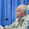 Cựu thủ lĩnh Khmer Đỏ Khieu Samphan trong một phiên kháng cáo tại Tòa án đặc biệt xét xử tội ác chế độ Pol Pot ở Campuchia (ECCC), ngày 19/8/2021. (Ảnh: AFP/TTXVN)