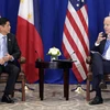 Tổng thống Mỹ Joe Biden và người đồng cấp Philippines Ferdinand Marcos. (Nguồn: AP)