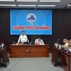 UBND thành phố Đà Nẵng tổ chức họp trực tuyến nhằm ứng phó khẩn cấp, rà soát công tác chuẩn bị ứng phó với cơn bão số 4 (bão Noru). (Ảnh: Quốc Dũng/TTXVN)