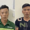 Hai nghi phạm Nguyễn Văn Kiên và Lê Phú Giáp tại cơ quan công an. (Nguồn: tuoitre.vn)