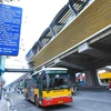 Trạm xe buýt Thượng Đình. (Ảnh: Tuấn Anh/TTXVN)