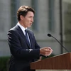 Thủ tướng Canada Justin Trudeau phát biểu tại Ottawa ngày 15/8/2021. (Ảnh: AFP/ TTXVN)