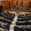 Chủ tịch Quốc hội Liban Nabih Berri (giữa, phía trên) chủ trì phiên bỏ phiếu bầu Tổng thống mới tại Quốc hội ở Beirut, ngày 29/9/2022. (Ảnh: AFP/TTXVN)