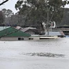 Cảnh ngập lụt tại sau những trận mưa lớn khu vực ngoại ô Sydney, Australia. (Ảnh: AFP/TTXVN)