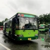 Xe buýt hoạt động tại Bến xe miền Đông, quận Bình Thạnh. (Ảnh: Hồng Đạt/TTXVN)
