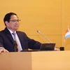 Thủ tướng Phạm Minh Chính phát biểu tại Diễn đàn doanh nghiệp Việt Nam-Luxembourg. (Ảnh: Dương Giang/TTXVN)